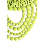 Neon Yellow Hand-painted Fringe Necklace